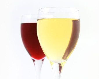 red and white wine